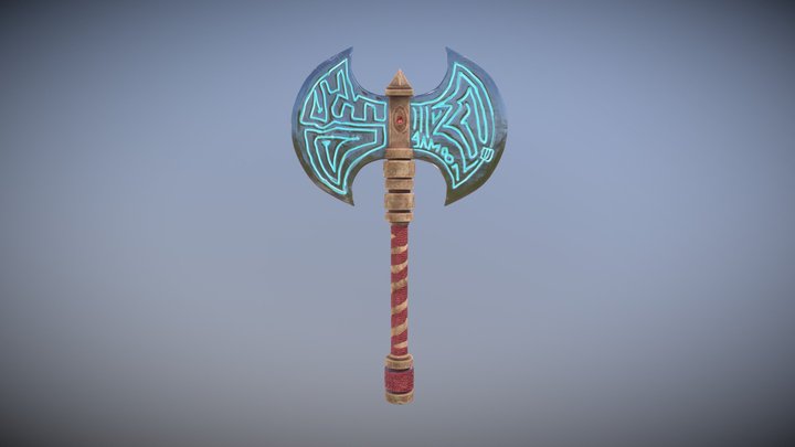 Blood Thirsty Axe 3D Model
