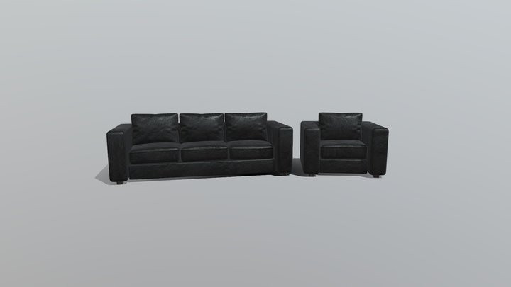 Leather couch 3D Model