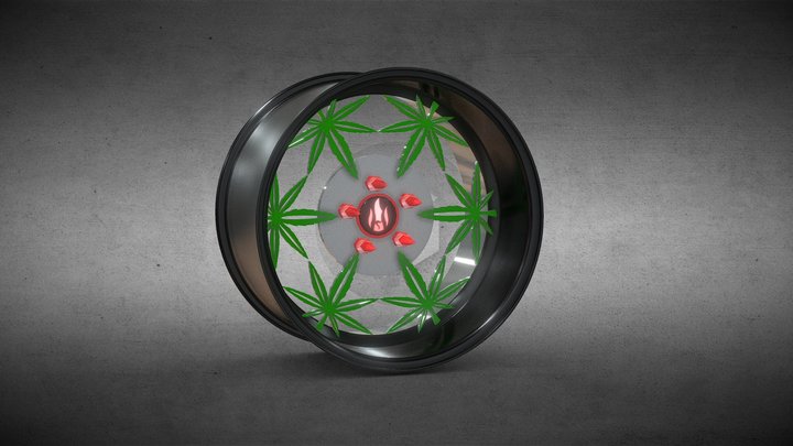weed Car rims V2 Free Model 3D Model