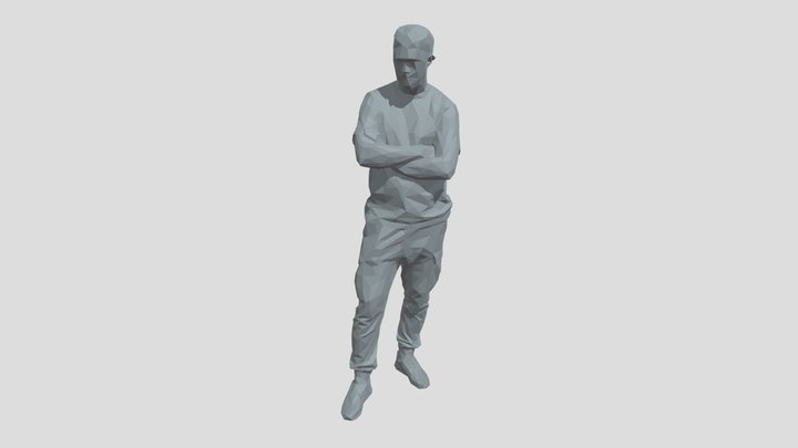 Lowpoly Male Standing – Modello 3D gratuito STL