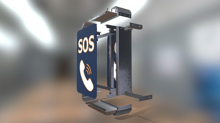 Tunnel SOS Signal Light 3D Model