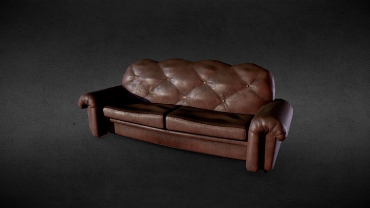 Old Moldy Couch 3D Model