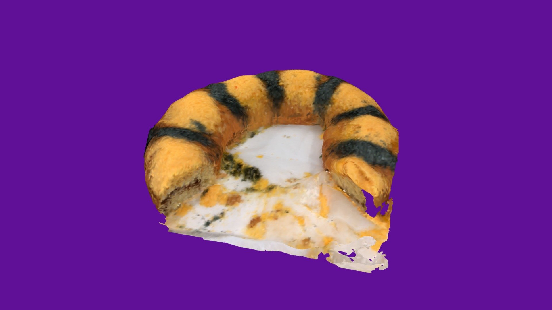 Black and gold king cake