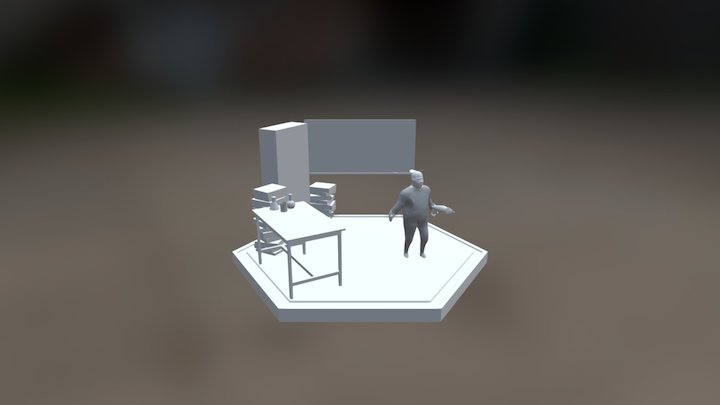 Stage Podium 3D Model
