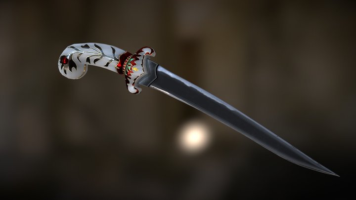 Ivory dagger 3D Model