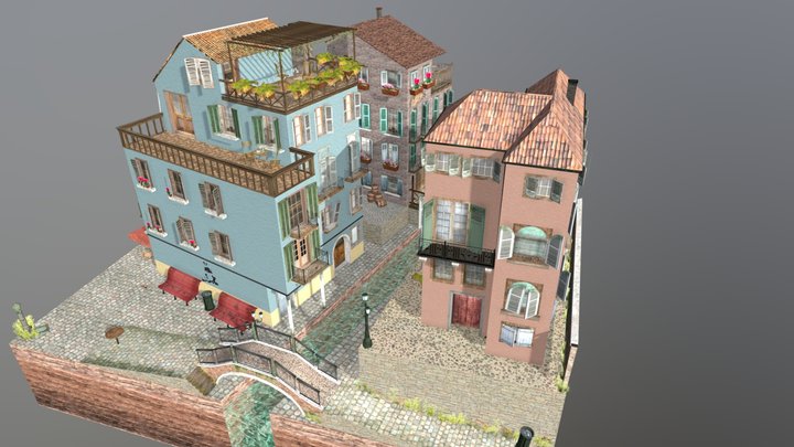 City Scene Venice 3D Model