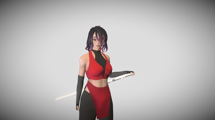 Sarada Uchiha - WIP 3D Model