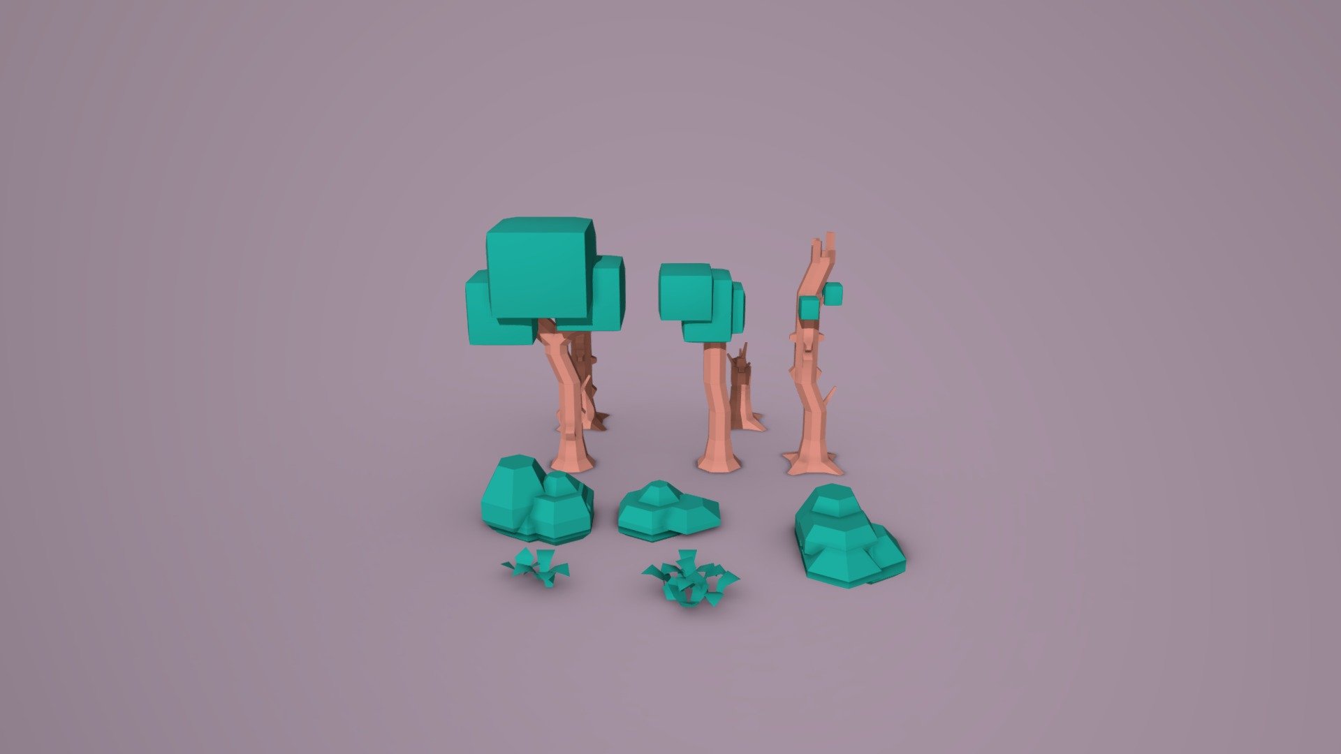 Low Poly Style Nature Pack — Sketchfab embed 3D viewer