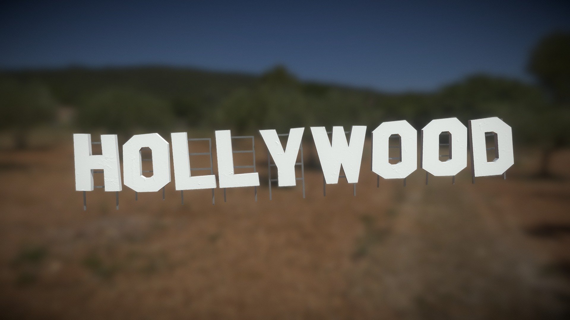 Hollywood Sign - Buy Royalty Free 3D model by Tiko (@tikoavp) [c2b8e67 ...