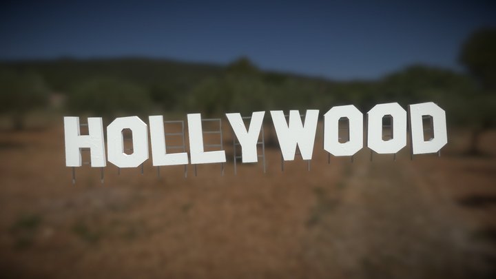 Hollywood Sign 3D Model