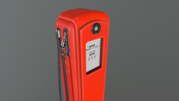 Old Gas Pump 3D Model