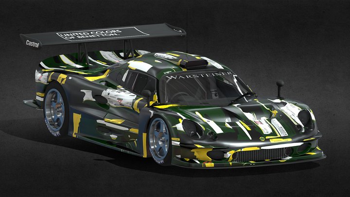 Broken Texture 1997 Lotus Elise GT1 – Gratis 3D-model STL