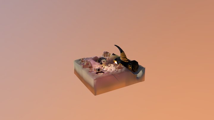 Diorama atompunk 3D Model