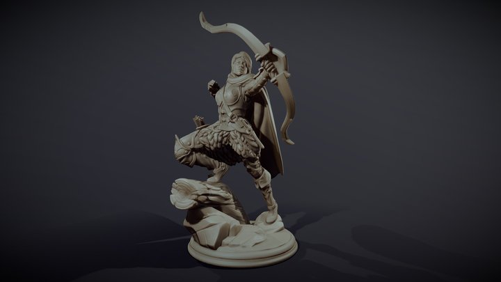 Huntress - Miniature figure 3D Model