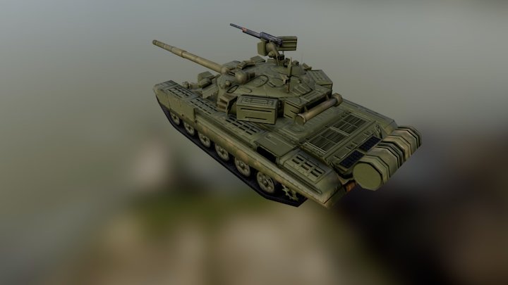 T-90 LowPoly 3D Model