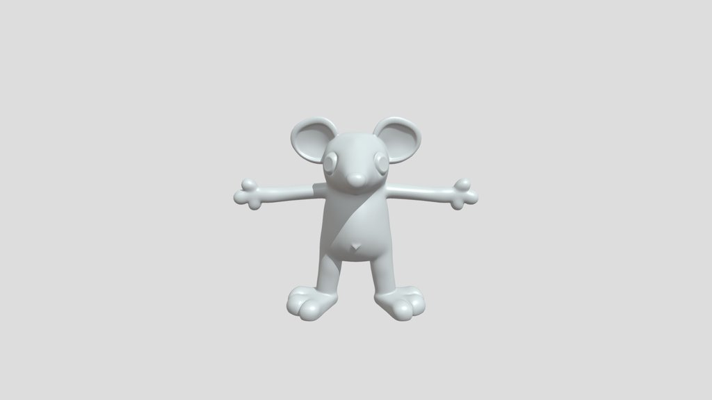 Cartoon white mouse
