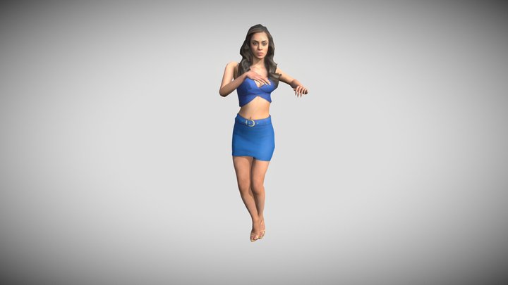 Rumba Dancing- female character 3D Model