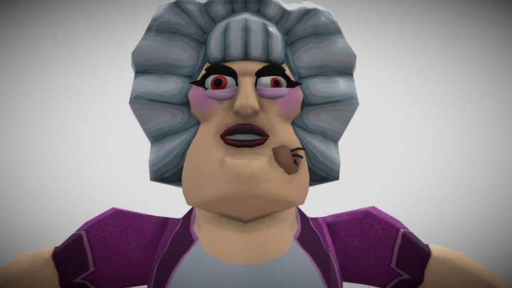 Angry Teacher Low-poly 3D Model