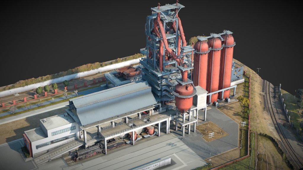 Steelworks, factory, blast furnace