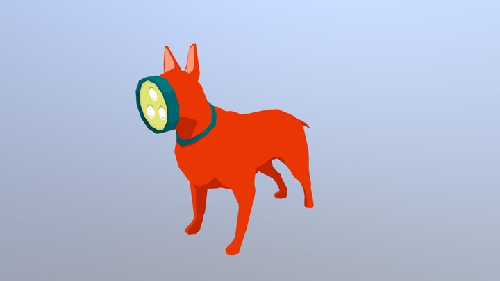 Flashlight Dog Concept 3D Model