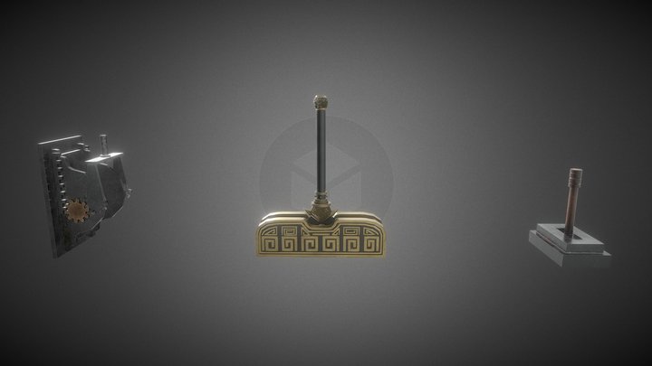 Medieval Levers and Gears 3D Model