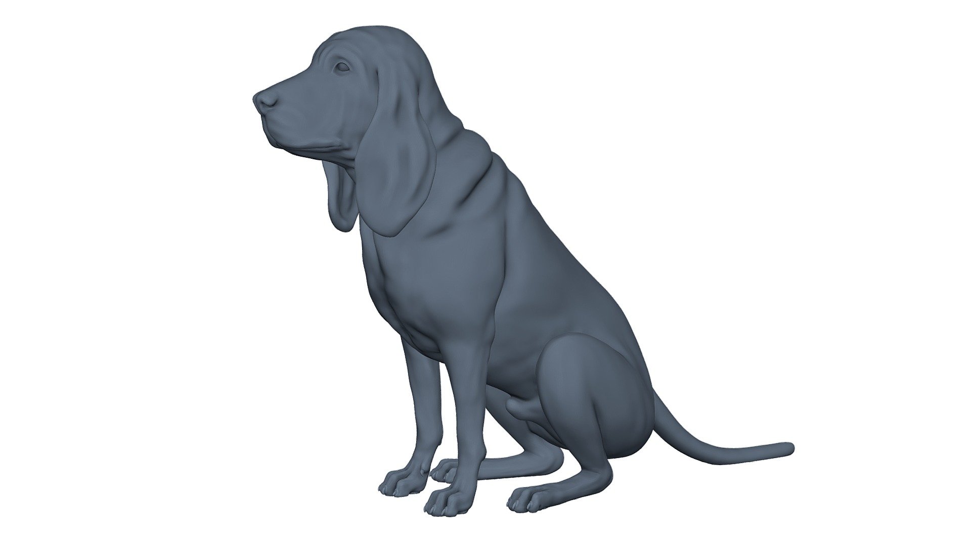 Bloodhound Pose 02 3D Print Model   Buy Royalty Free 3D Model By