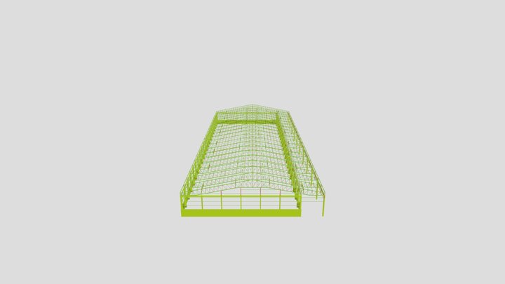 armazém com Metálica 3D Model