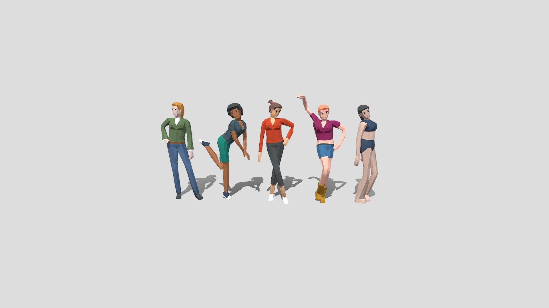 Female Pack 01 — Sketchfab embed 3D viewer