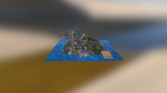 1025448001 張壯浩 無人島 3D Model