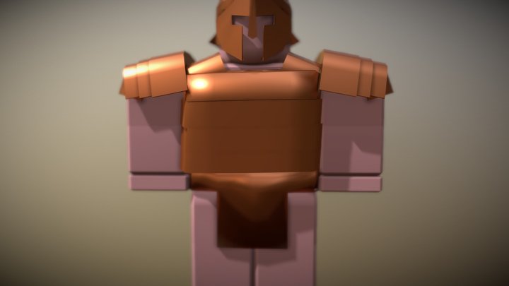 Low poly Spartan Armor for Roblox Character 3D Model