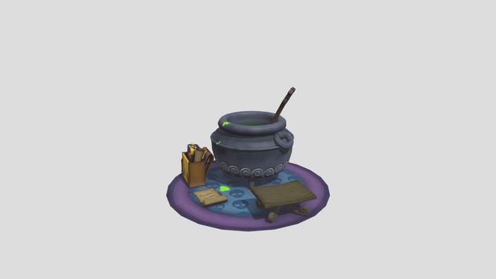 3D stylized kitchen 3D Model