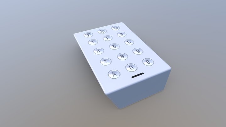 Wireless Keypad 3D Model
