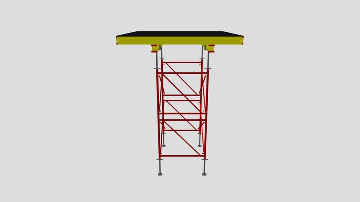 Portitable H Tipi Kalıp Altı İskele Sistemi 3D Model