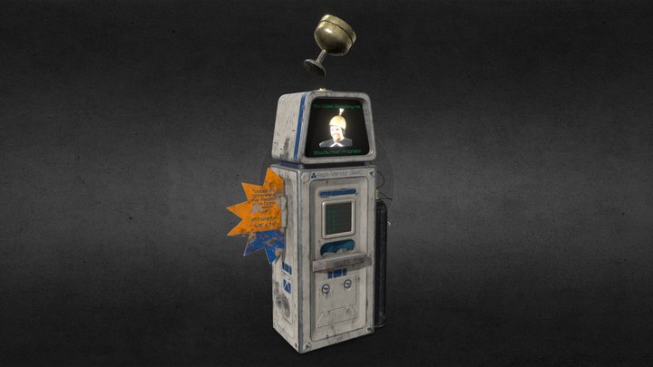 Sci-fi Drinkware Kiosk 3D Model