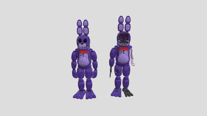 Unwithered_Bonnie_And_Withered_Bonnie 3D Model