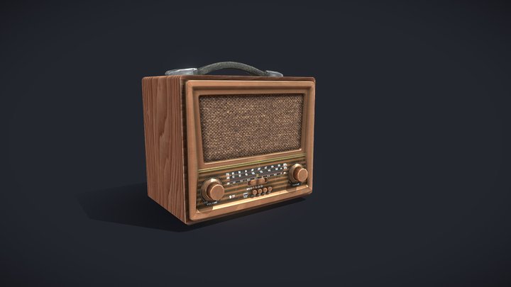 [Student Work] Vintage Radio PBR Study 3D Model