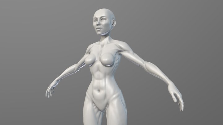 Anatomy Asian Girl Stylized – Modello 3D gratuito STL