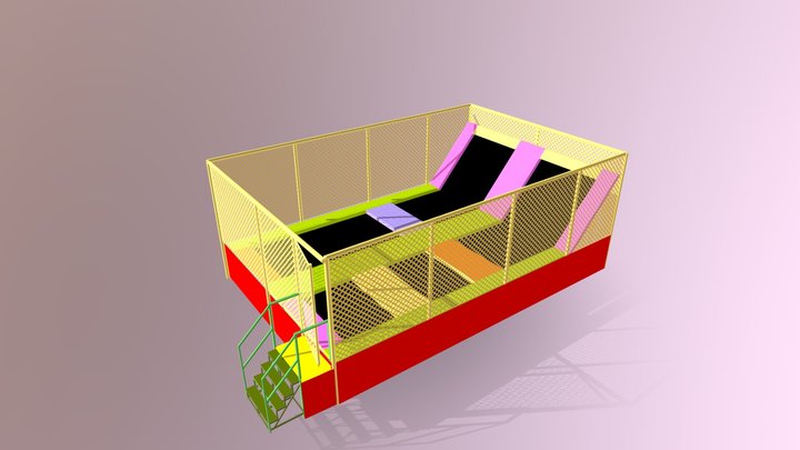 Батут 5000x7500 мм 3D Model