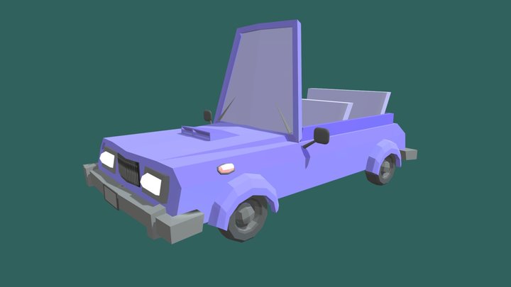 Convertible_car из коллекции машин, low_poly 3D Model