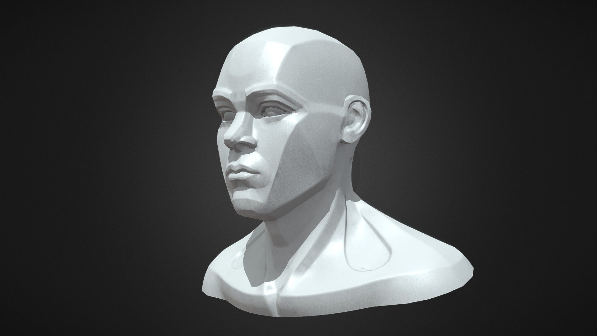 Bust facets - 3D model by senseimitz [c2cc490] - Sketchfab