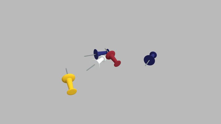 Set of pins 3D Model