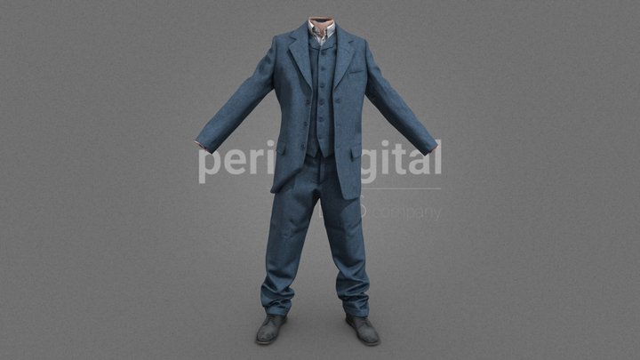 RAW - 20's Fashion Series - Man 48 3D Model
