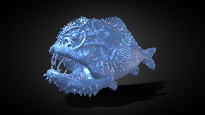 Day 01 Fangtooth Fish 3D Model