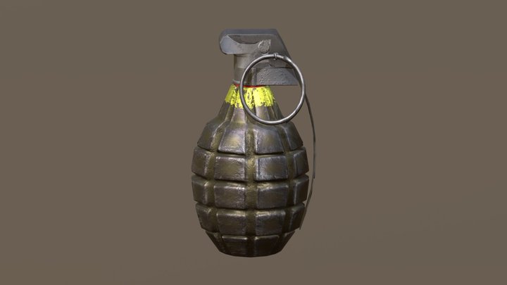 Hand Grenade MK2 3D Model