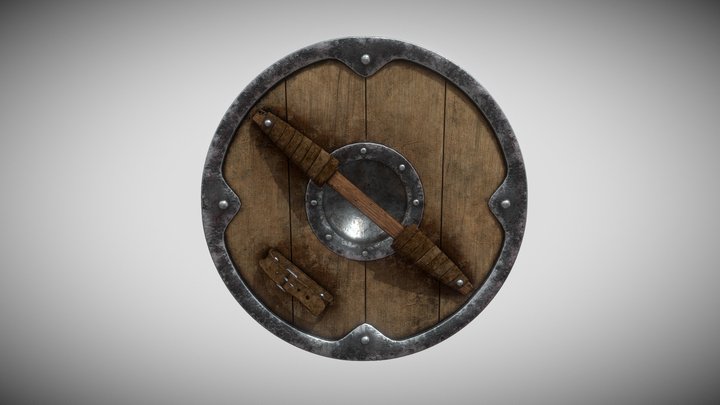 Viking Shield Realistic - 2K 3D Model