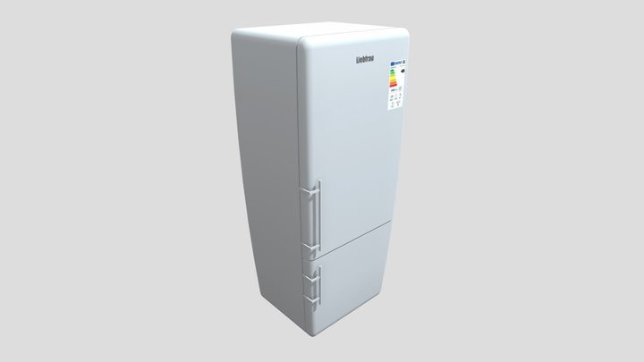 Modern refrigerator 3D Model
