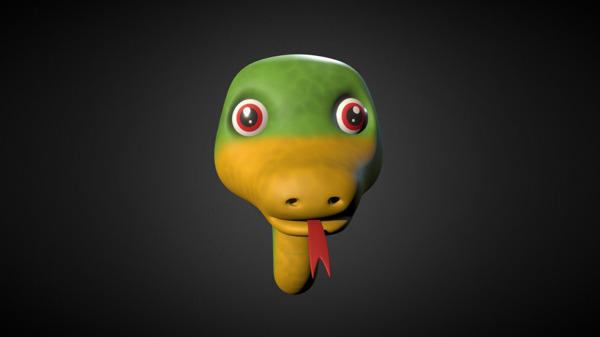 Cartoon Snake - 3D model by  (@3dsmartphone) [c2d1b6f]