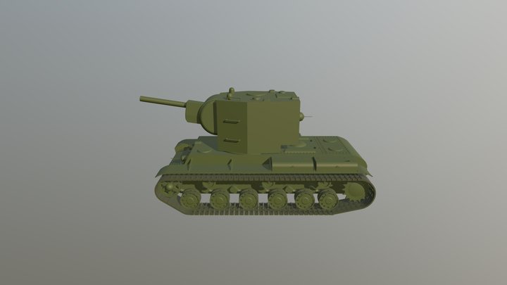 Тяжелый танк КВ-2    Евгений Радионов, 9 класс 3D Model