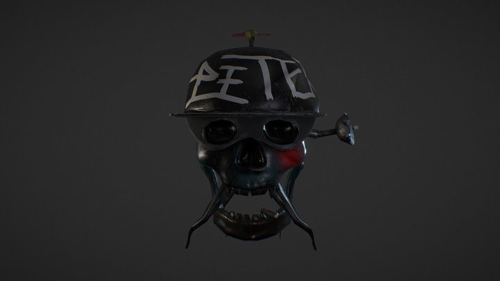 Skull Araignée Cyborg 3D Model