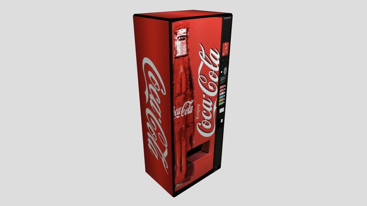 Fridge Coca-Cola 3D Model